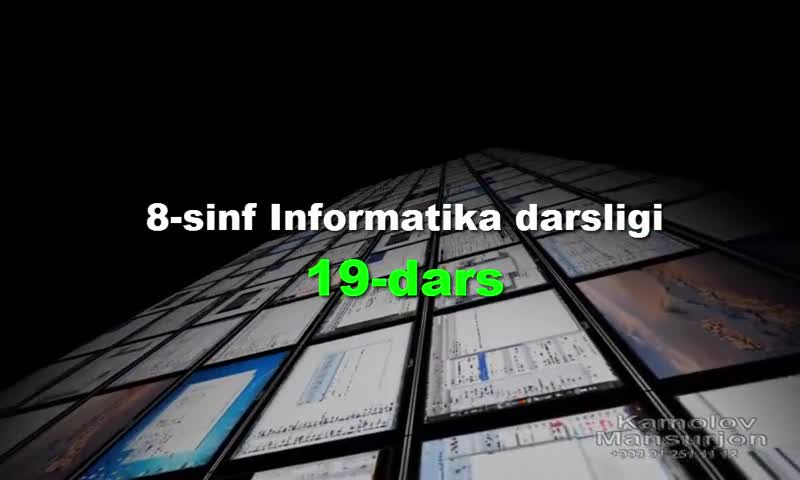 Informatika 9 sinf test Informatika 9 sinf test